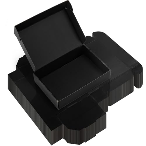 Rempry 40 Pack 9x6x2 Inches Black Shipping Boxes, Cardboard Corrugated Mailer Boxes for Packaging Small Business, Small Gift Boxes for Mailing Present - Image 1