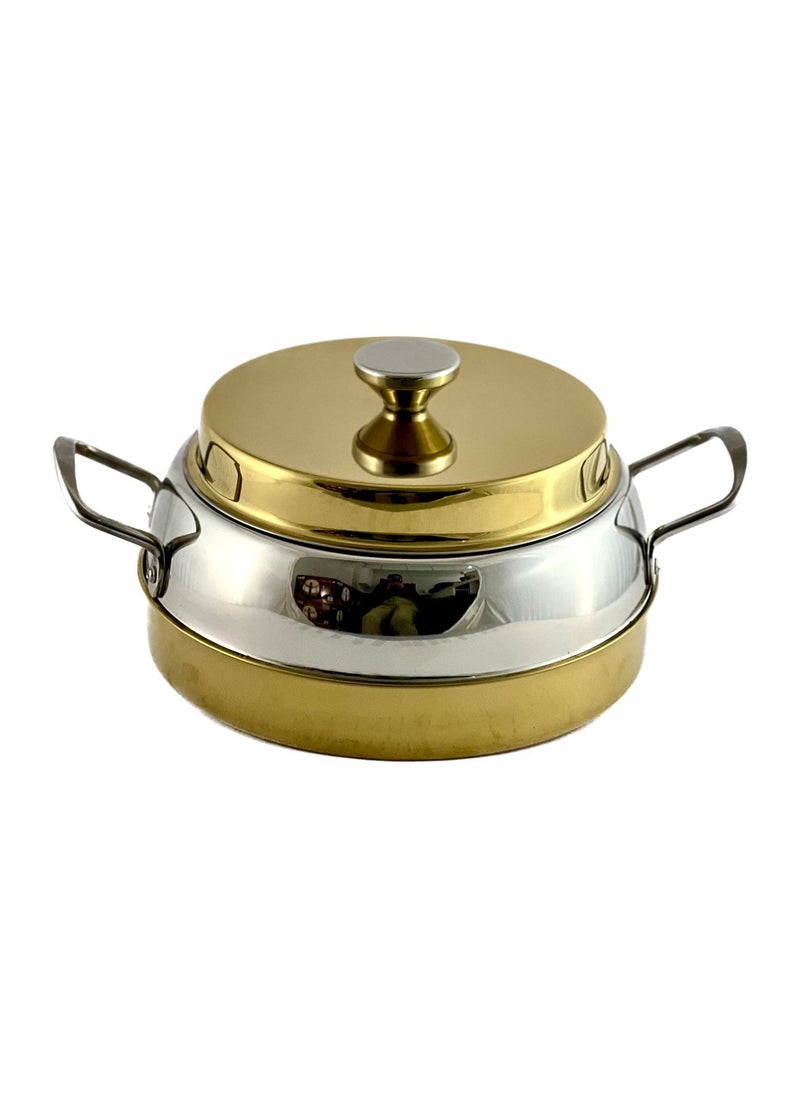 Homemaker Ellora Hotpot 5000ml Capacity - Air Tight Lid - High Quality Stainless Steel - Gold & Silver 