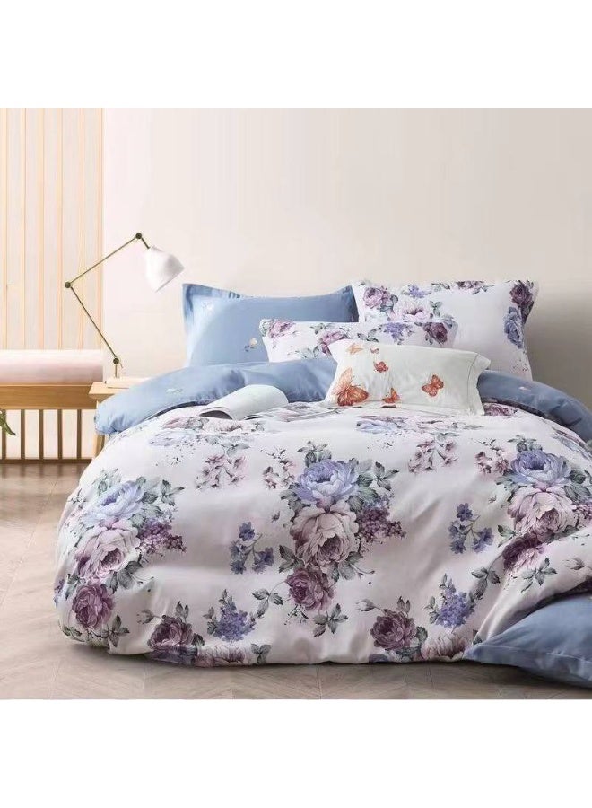 Luxury King 6-Piece Bedding Set –  simple Design, 220x240cm Duvet Cover with Fitted Sheet & 4 Pillowcases