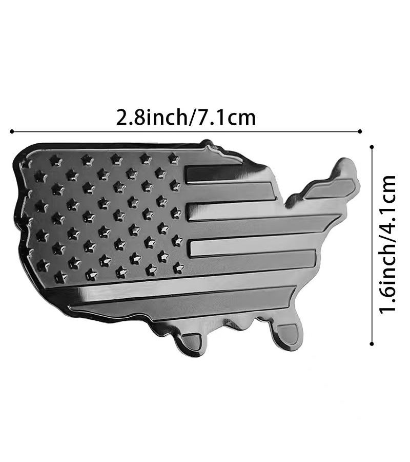 20 Pcs All Black American Flag Car Decals Metal Emblem Stickers For Car Trunk Suitable For Cars Motorcycles Bicycles - Image 2