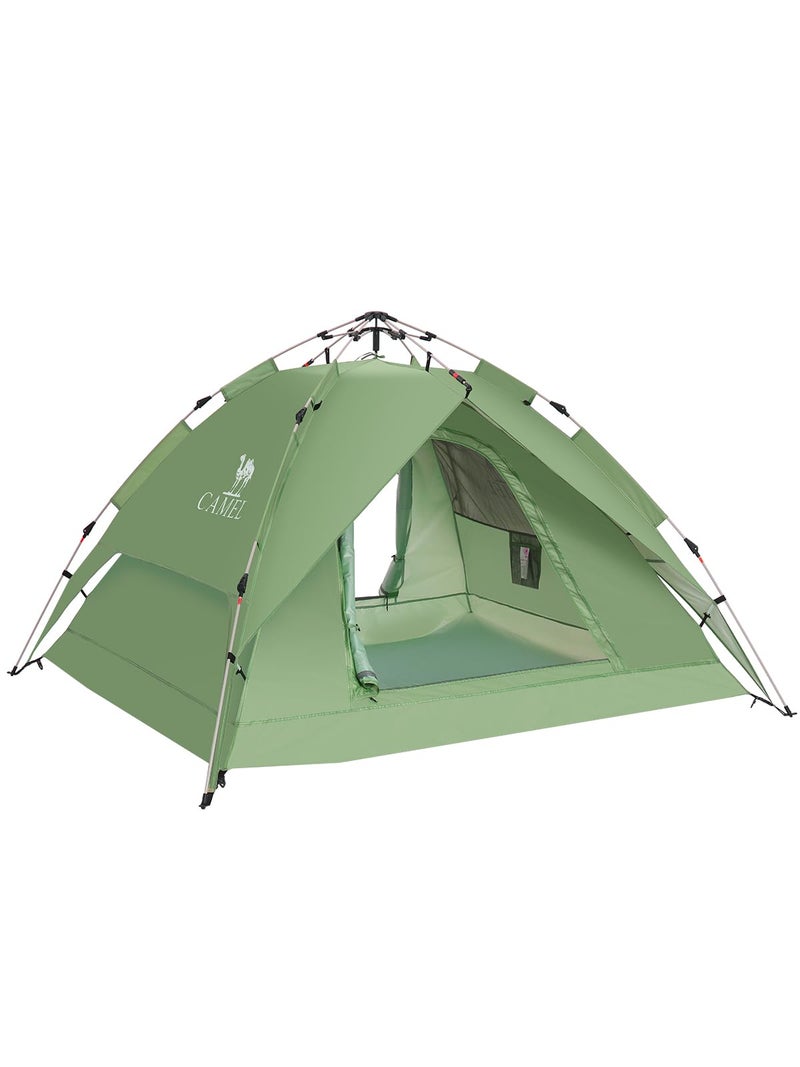 CAMEL CROWN Instant Tent for 3-4 Person, Waterproof & Sun Protection Family Camping Tent, Sets Up in 30 Seconds, Lightweight with Carry Bag for Hiking, Car Camping, Backyard - Image 1