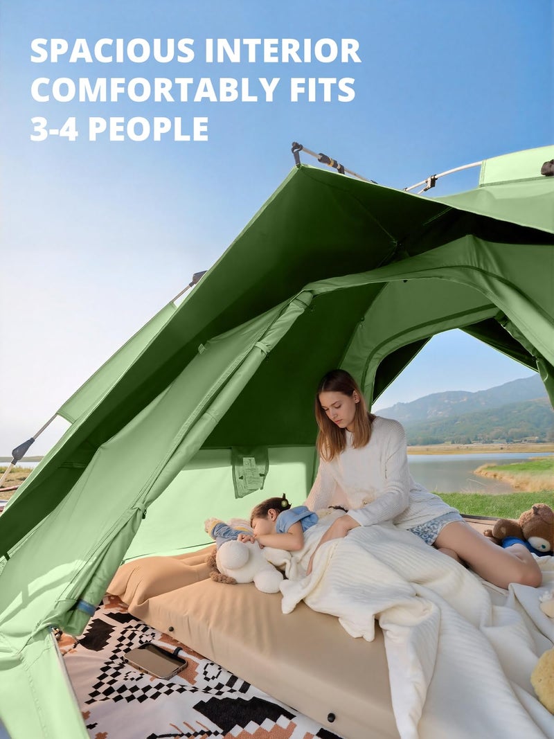 CAMEL CROWN Instant Tent for 3-4 Person, Waterproof & Sun Protection Family Camping Tent, Sets Up in 30 Seconds, Lightweight with Carry Bag for Hiking, Car Camping, Backyard - Image 5