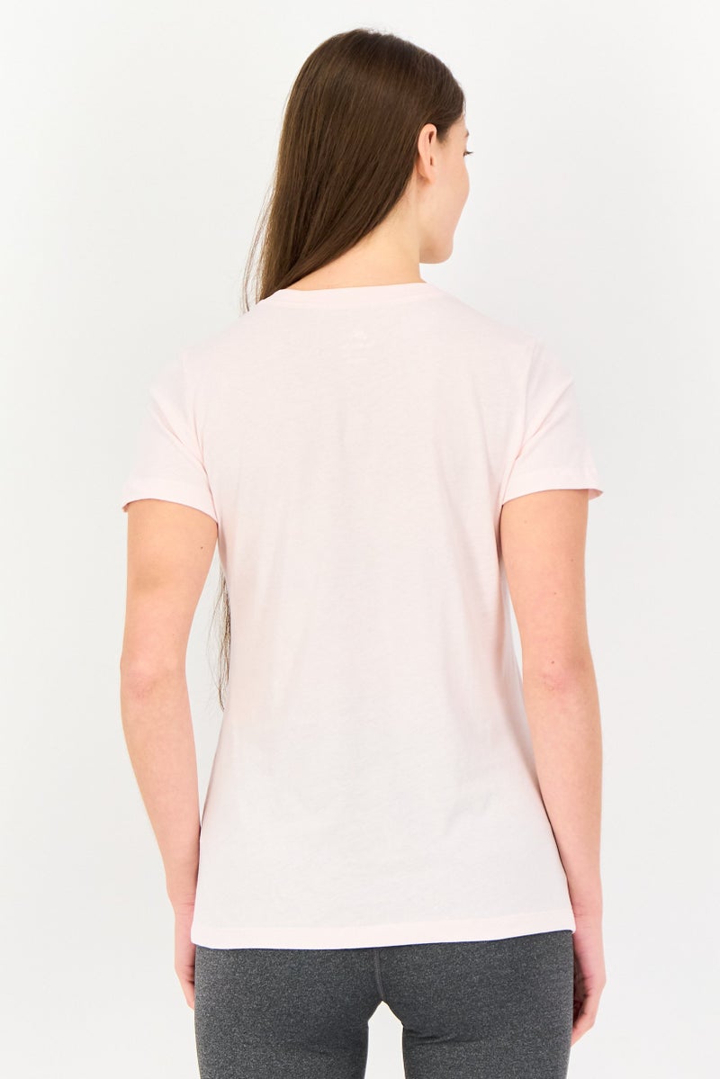 Nike تي شيرت رياضي نسائي قصير الأكمام في الهواء الطلق، وردي فاتح - Image 3