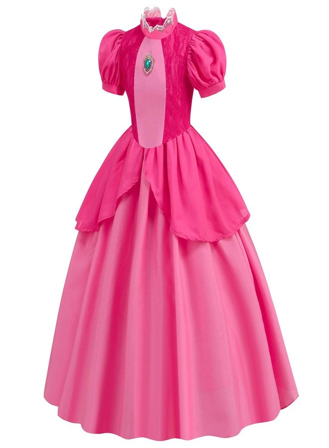 Mooedcoe Pink Princess Costume Girls Toddlers, Kids Cosplay Princess Dresses with Accessories Pink Princess Birthday Dress Up - Image 2
