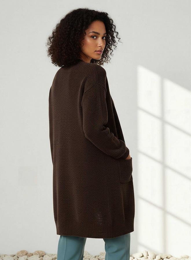 2Xtremz Longline Open Front Chenille Cardigan - Image 3