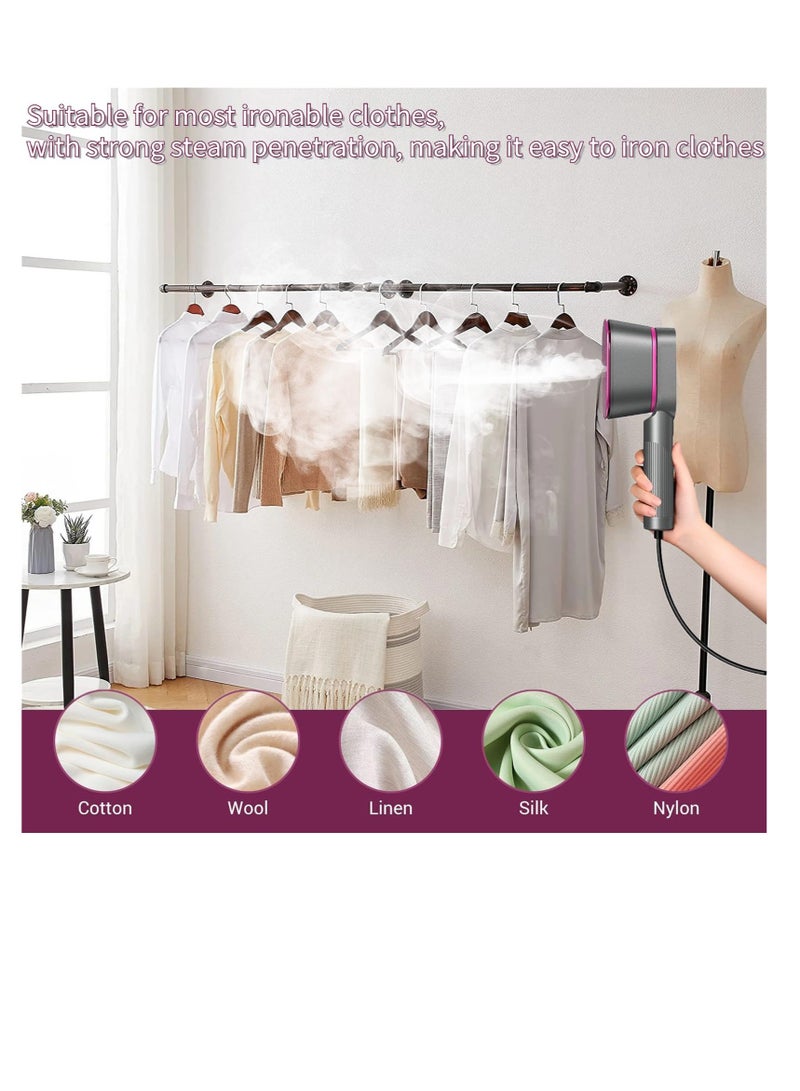 Excefore Handheld Steamer for Clothes, Portable Steamer For Clothes, 2 in 1 Fabric Wrinkle Remover and Clothing Iron, 2000W Powerful Clothes Steamer, 9 Second Fast Heat-up, for Home, Office and Travel - Image 4