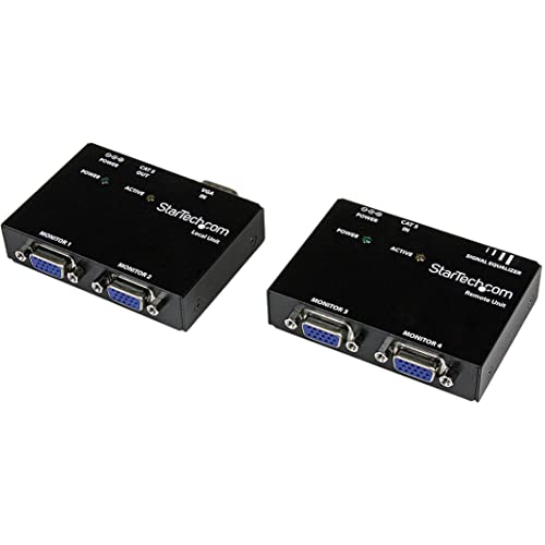 Startech.com StarTechcom VGA Video Extender over Cat5 ST121 Series Up to 500ft 150m VGA over Cat 5 Extender 2 Local and 2 Remote TAA ST121UTP - Image 1