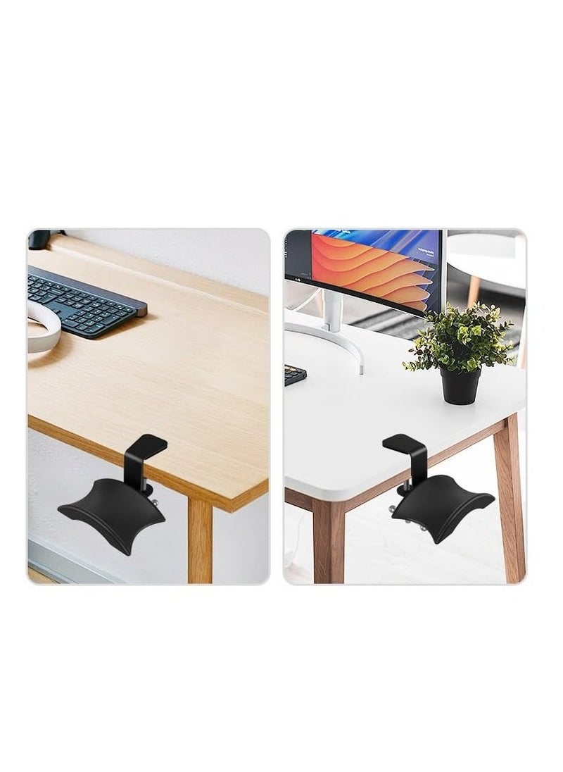 Excefore Headphone Headset Holder Hanger, 1PACK Universal Gaming Headphones Stand, Mount Under Desk Hook Clip with Adjustable Clamp for Most Headphone, Black  - Image 2
