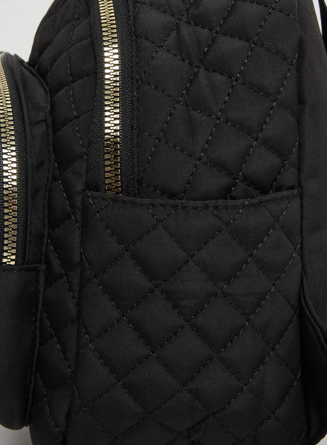 Styli  Quilted Metal Patch Detail Backpack for Women | Best Price UAE