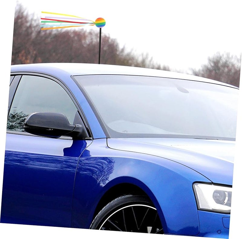 4 Pcs Car Antenna Topper Decoration Ball Ribbon Splashproof Accessory For Suvs Trucks - Image 4