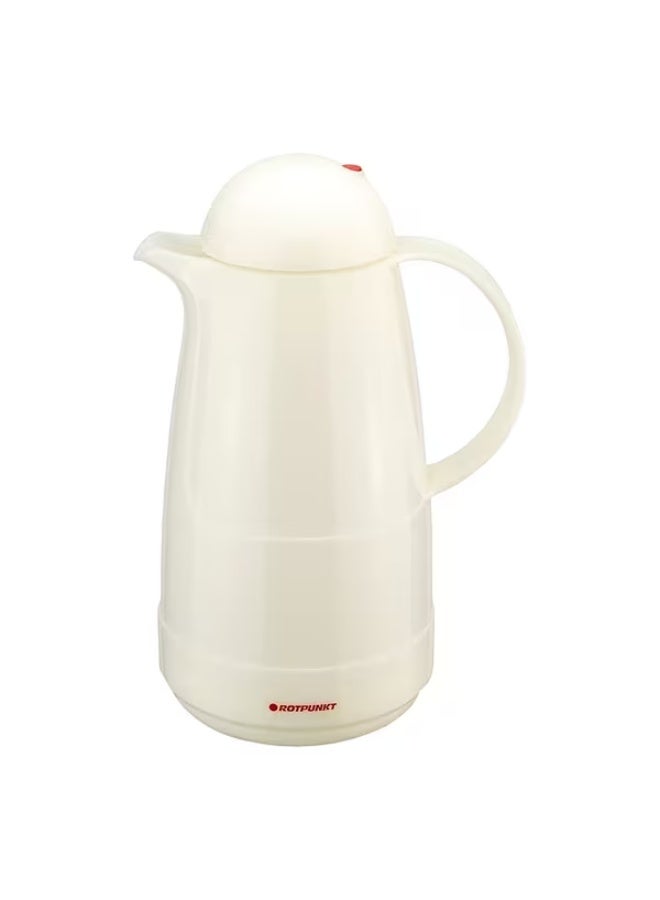 ROTPUNKT High-Quality Metallic Vacuum Jug White 1 Liter