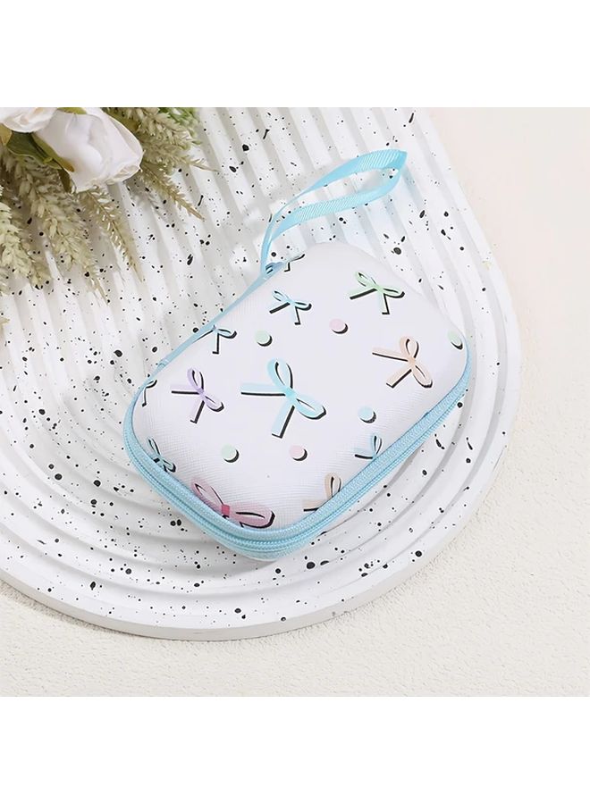 Hard Shell Organizer Case With Zipper Closure Large And Small Bows 1pcs - Image 1