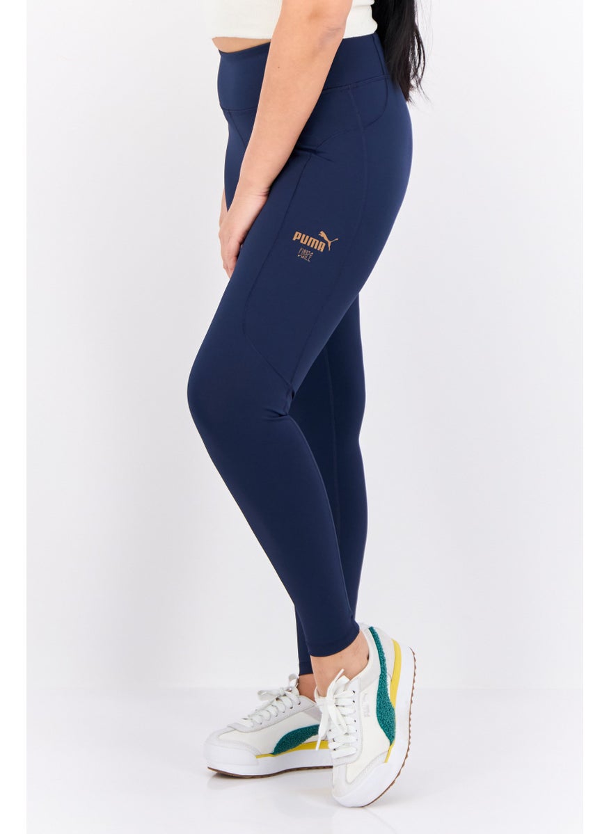 PUMA Women Sportswear Fit Training Tights, Navy  - Image 2