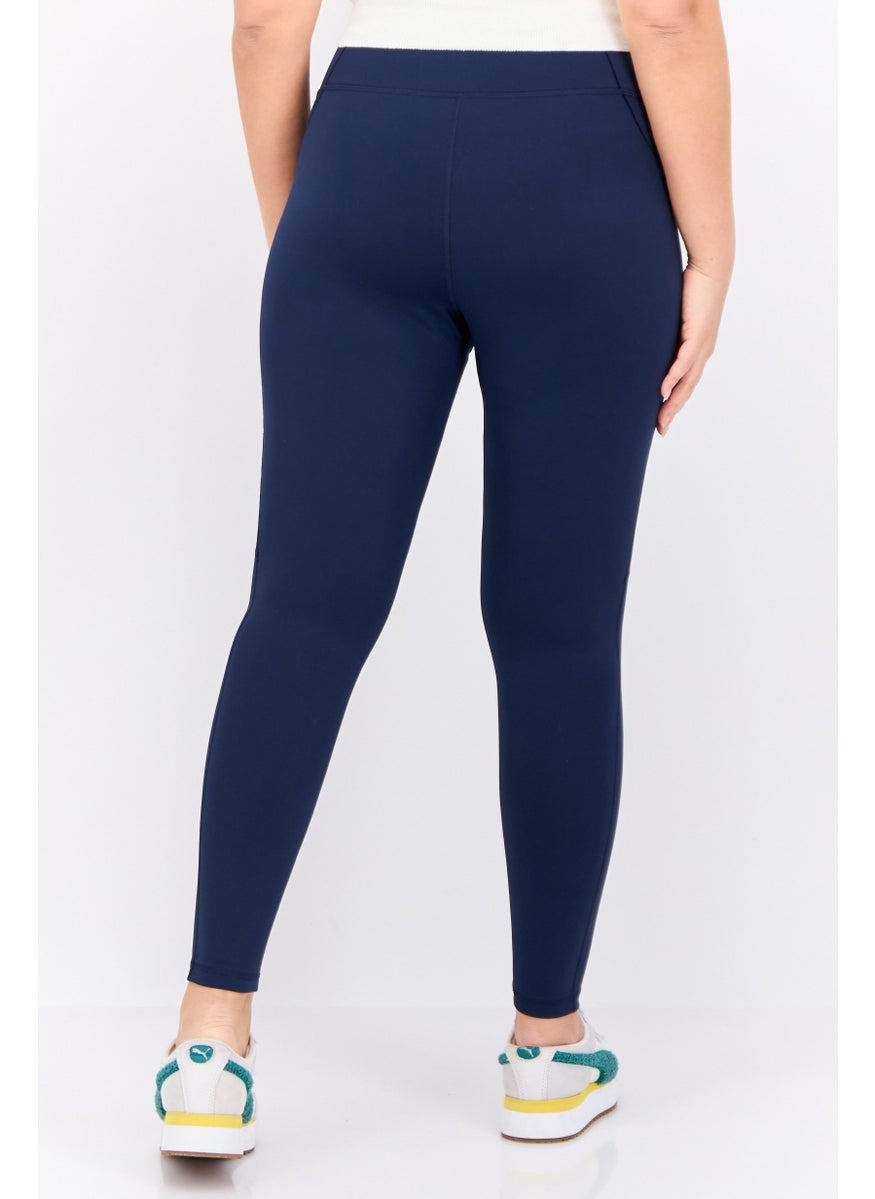 PUMA Women Sportswear Fit Training Tights, Navy  - Image 3
