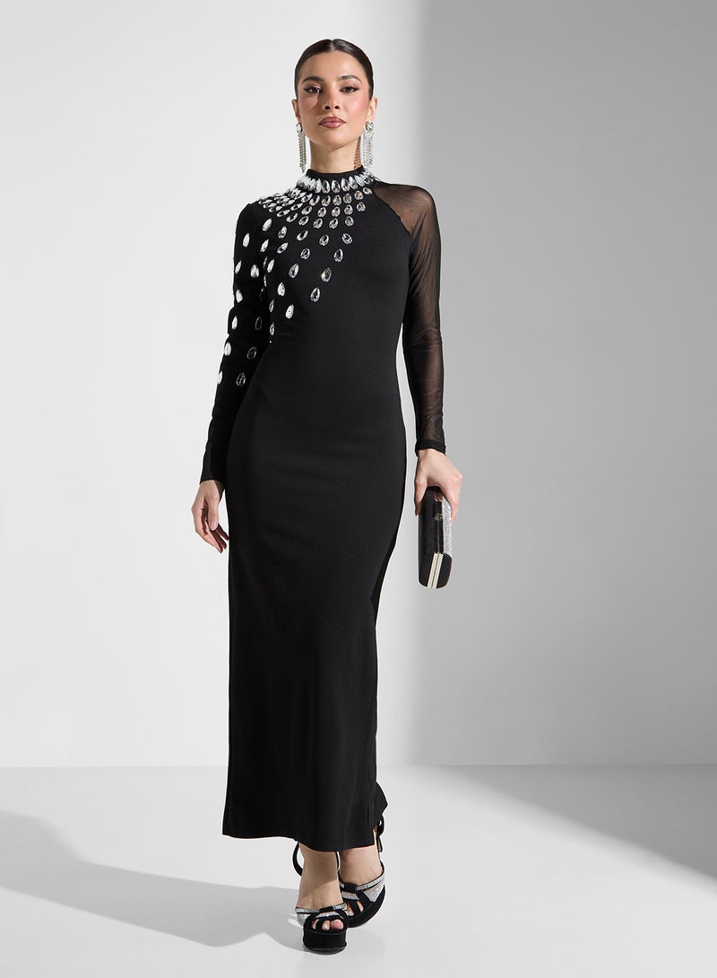 ايلا ليمتد اديشن فستان سهرة مزخرف - Image 4