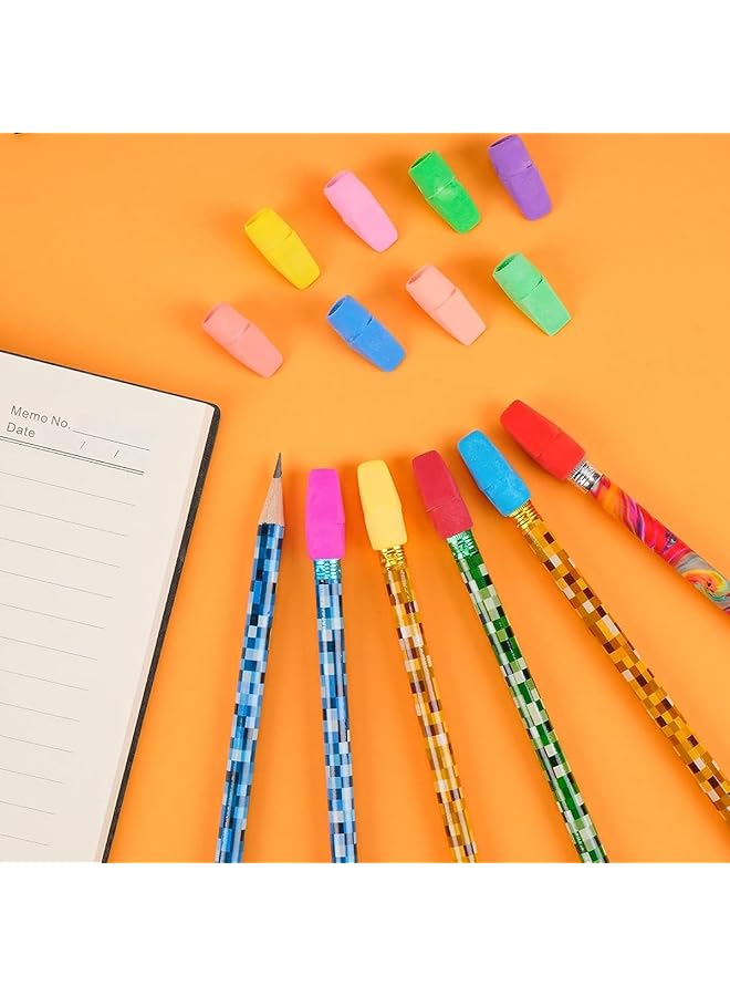 erorex 100 Pack Pencil Erasers Toppers Pencil Cap Erasers Incredible Value Premium Pencils Erasers Colorful Erasers For Pencils Top Erasers For School Office Classroom Kids Adults - Image 3