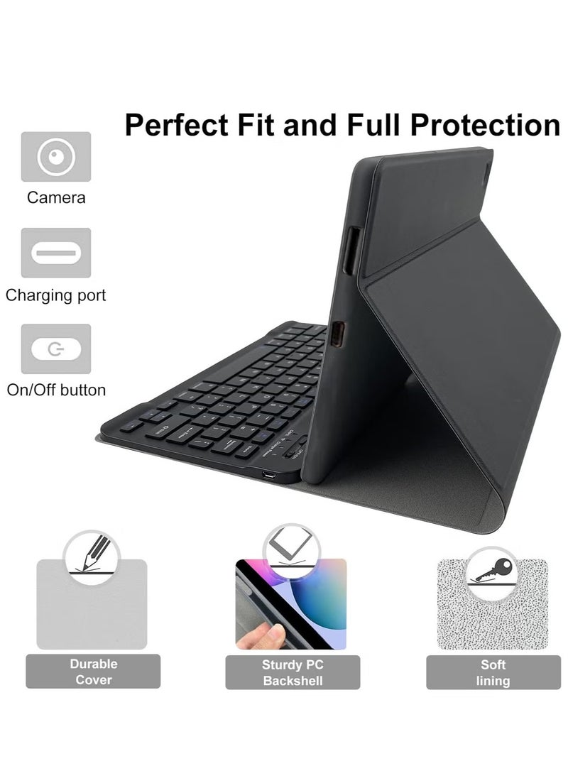 ELTRAZONE Keyboard Case for Samsung Galaxy Tab S6 Lite 10.4'' (SM-P610/P615/P613/P619, 2020/2022) – [Business Leather Folio Cover] [Detachable Magnetically Bluetooth Keyboard] [S-Pen Holder] (Black)  - Image 3