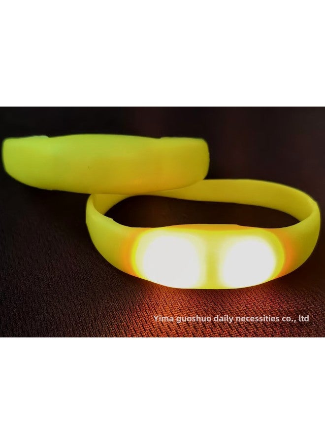 Concert Bar Atmosphere Remote Control Luminous Bracelet Enterprise Annual Meeting Lottery Voice Control Led Aid Luminous Bracelet-Color:Button Type Yellow  - Image 1