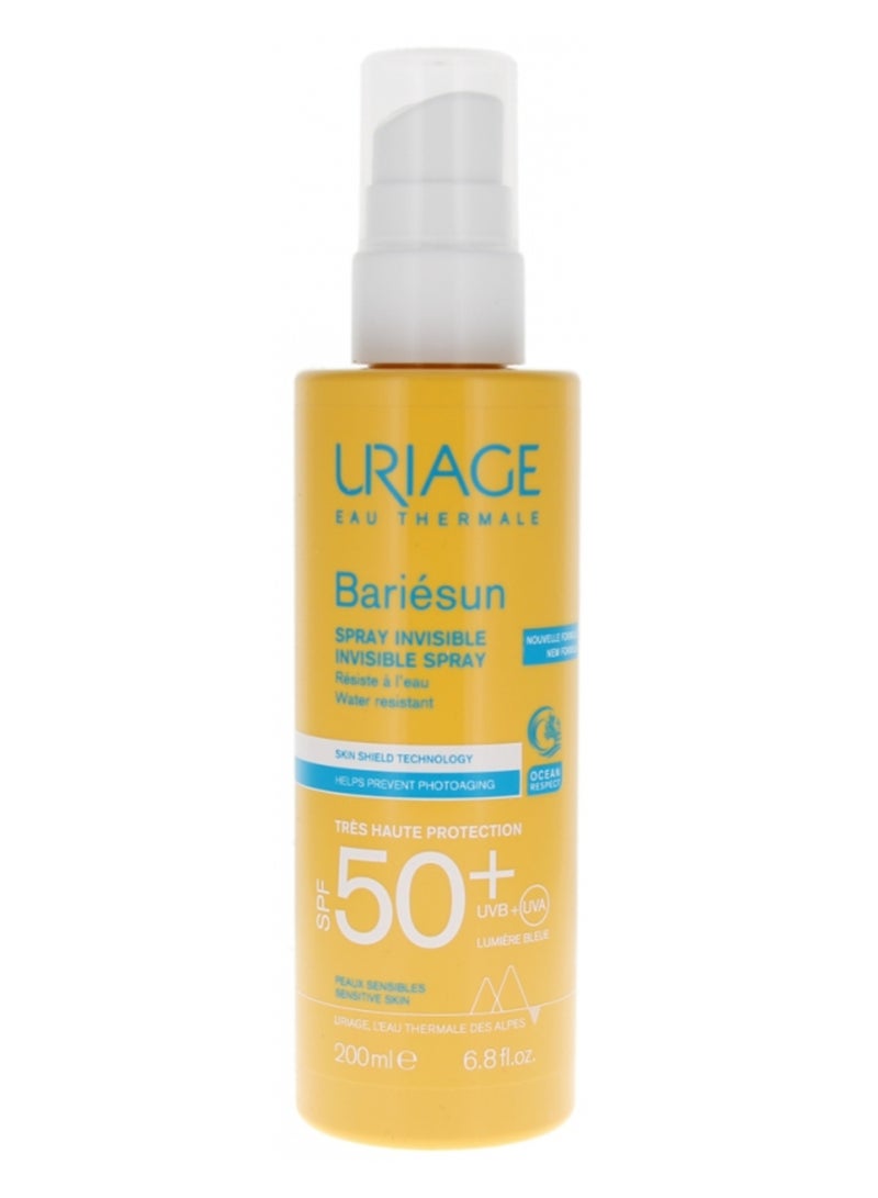 Uriage باريه صن رذاذ غير مرئي حماية عالية جداً SPF50+ 200 مل