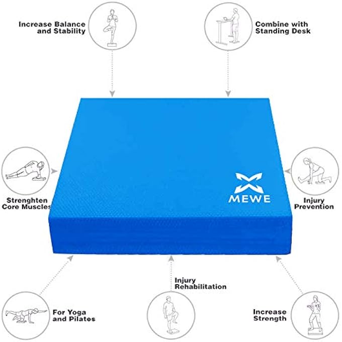 MEWE 5566 Non Slip Fitness Exercise Mat Yoga Mat With Carrying Strap Classic Pro Yoga Mat Tpe Eco Friendly -Workout Mat For Yoga, Pilates And Gymnastics 183 X 61 X 0.6Cm (Blue/Navy) - Image 5