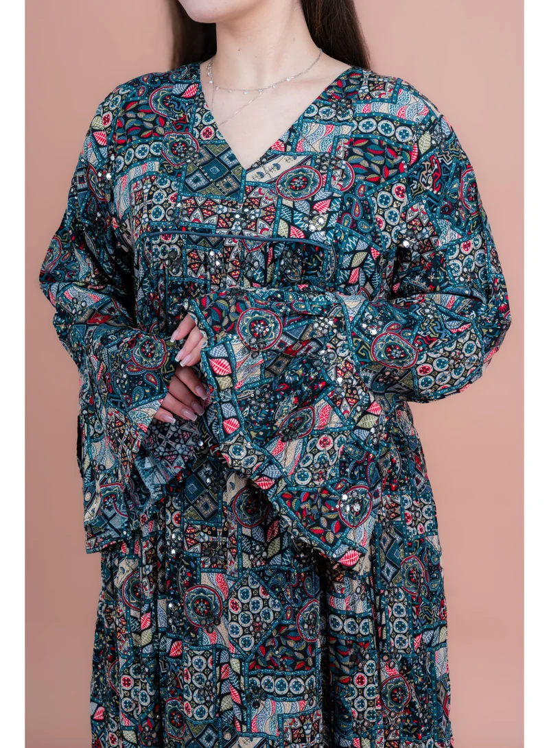 IKKXA Abstract Geometric Maxi IK072 Black