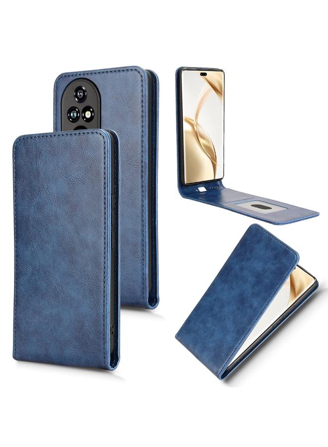 Zaboon For Honor 200 Pro 5G Magnetic Vertical Flip Leather Phone Case(Blue)