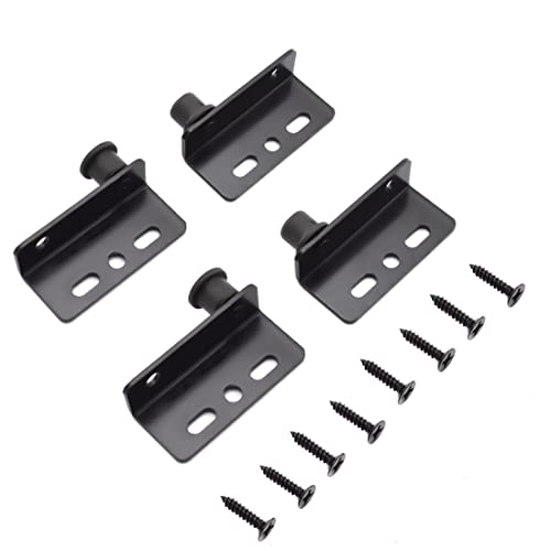 Aifeier ET 2 Sets Pivot Hinges Black Heavy Duty Concealed Shaft Door Hinges with Bushing for Wood Doors, Drawers, Furniture Cabinets, Wardrobe, Showcase, etc - Image 1