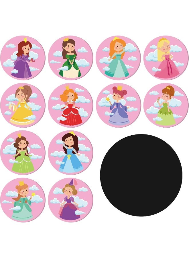 Geyee 24 Pcs Potty Training Stickers Potty You Pee on Toilet Reveal Stickers Chart Reusable Pee Decals Color Changing Seat Toilet Targets for Boys Girls Kids Training Use(Princess) - Image 1