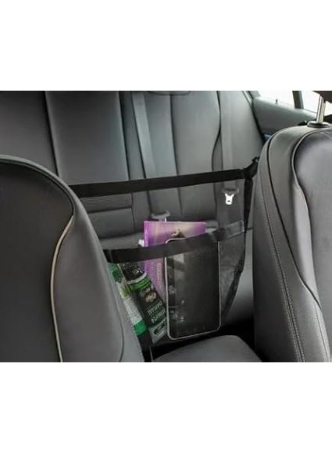 Hanging Mesh Bag with Adjustable Strap Car Bag, Black, Lightweight Design with Multiple Pockets and Mesh Breathable and Easy to See Contents - Image 5