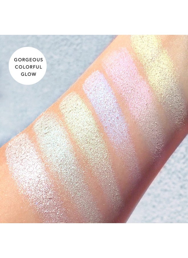 Rude - Cosmetics ; Angelic Glow Highlighter And Eyeshadow Palette ; Highlighter Makeup And Shimmer Eyeshadow Makeup Palette ; 6 Angeliclike Makeup Pigments With Mirror - Image 1