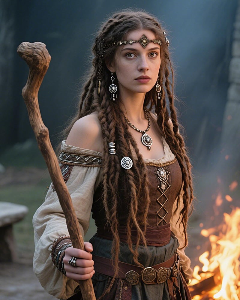 L'VOW Norse Valkyrie Gold Headband Gypsy Headpiece Vintage Head Chain Hair Accessory for LARP Renaissance Wedding, Bronze - Image 5