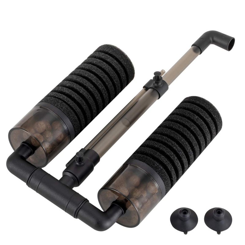 hygger Aquarium Double Sponge Filter, Comes with 2 Spare Sponges (S) - Image 2