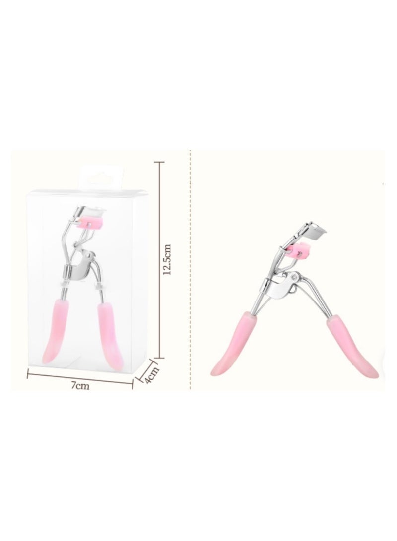 Stainless Steel Eyelash Curler with Built-in Comb Pinch Pain-Free Suitable for Any Eye Shapes and Sizes (Light Pink) - Image 5