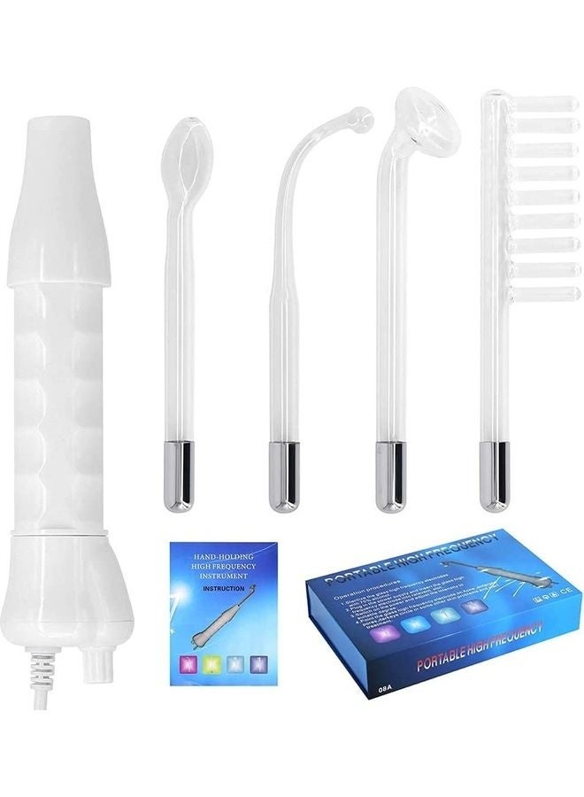 ASIV Portable Electrode High Frequency Facial Treatment Machine, Blemish and Spot Control, Skin Firming and Radiance, Wrinkle Reduction Skin Treatment Stick, Comes with 4 Different Tubes - Image 1
