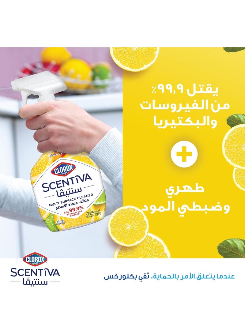 Clorox Scentiva Multi-Surface Cleaner, Refreshing Citrus Scent, Bleach Free 500ml - Image 3
