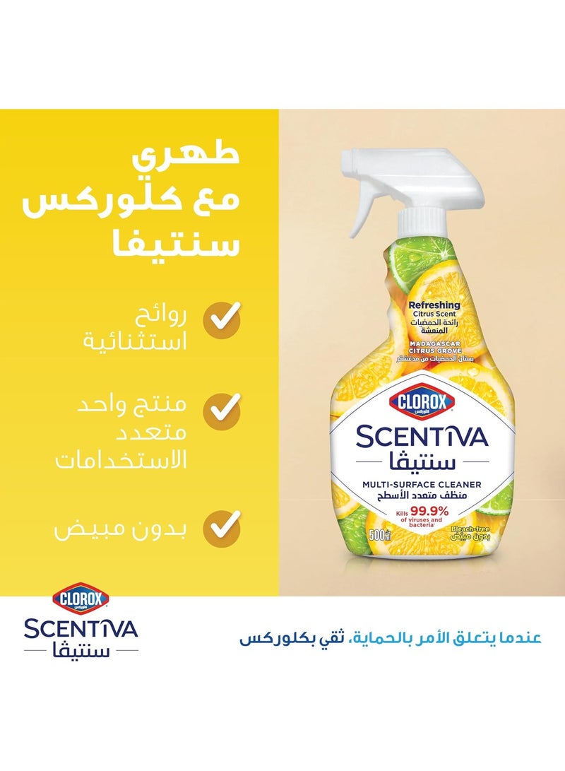 Clorox Scentiva Multi-Surface Cleaner, Refreshing Citrus Scent, Bleach Free 500ml - Image 5