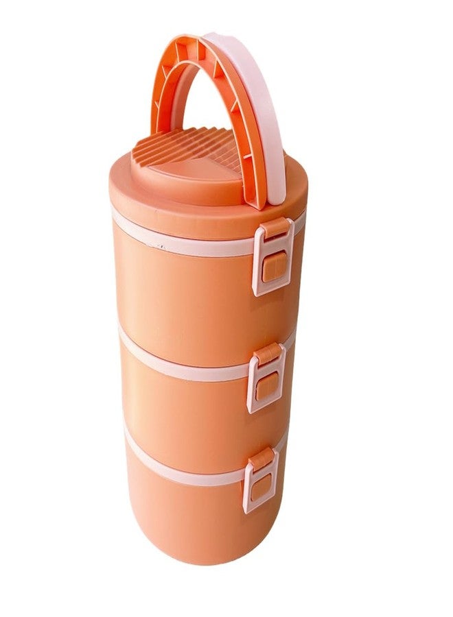 STESHWK 3 Layer Protable Lunch Box for Leak-Proof and Protable Travel-Friendly Food Container Tiffin Box with Handle - Image 5