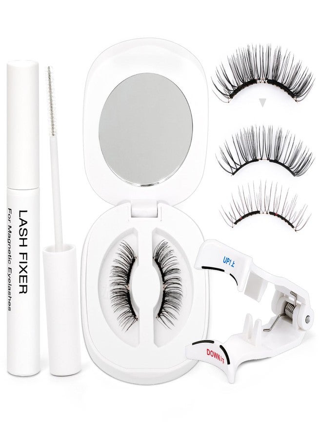 MERETON Magnetic Eyelashes with Applicator Upgrade Reusable Soft Magnetic Eyelashes Natural Look No Glue Needed Lashes Kit Easy to Wear and Remove - Image 1