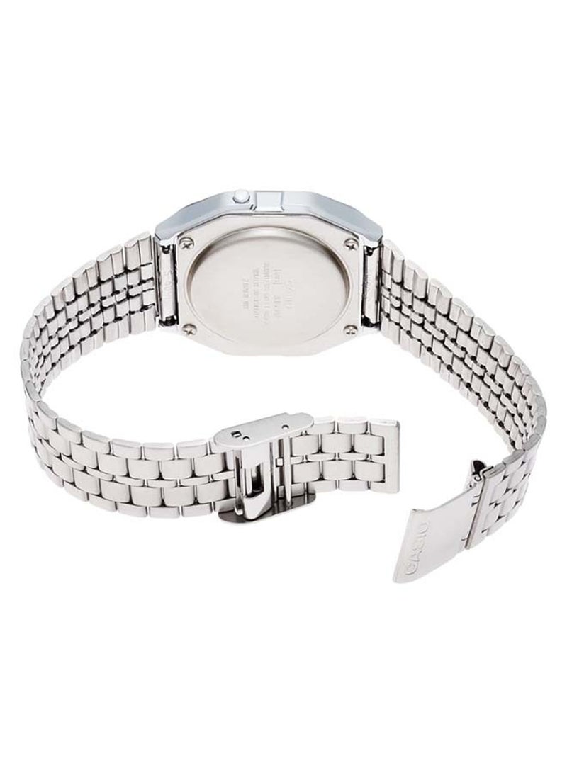 CASIO Vintage Digital Watch A159W-N1DF for Men and Women | 33mm Silver Stainless Steel Band | Water Resistant, Alarm, Stopwatch, LED Light | Classic Retro Casual Wrist Watch - Image 2