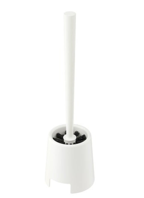 Toilet brush/holder, white
