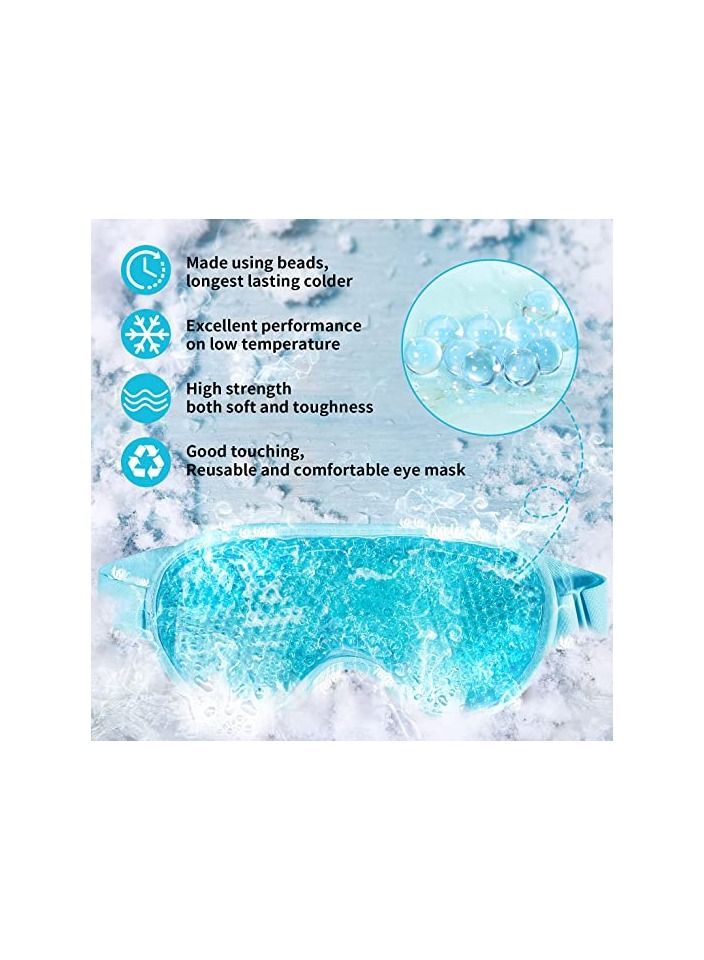 Ultimate Eye  face Care and Deep Sleep Bundle: Hot and Cold Eye Gel Pack and Blackout Eye Mask.Flexible Cold Eye Mask for Acne, Swollen Face, Puffy Eyes, Relaxation, and Stress Relief - Image 4