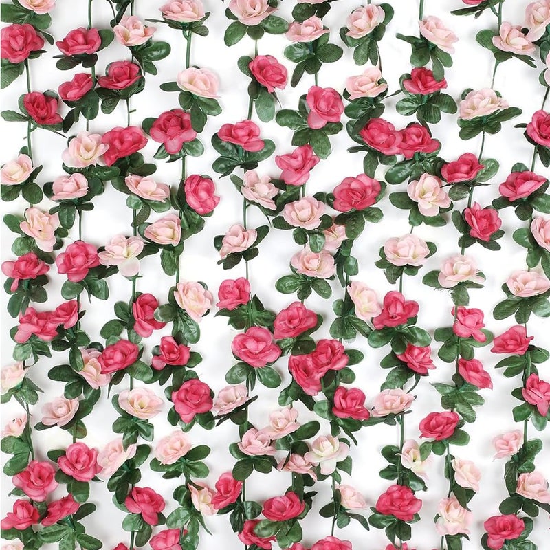 WEISPARK Artificial Flower Garland  10pcs 82FT Fake Rose Vine Flower Plants Hanging Rose Ivy for Home Hotel Office Wedding Party Garden Craft Art Dcor