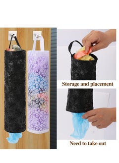 Excefore Plastic Bag Holder, 4 Pack Grocery Bag Holder, for Kitchen Hanging Mesh Storage Organizer Plastic Bags Mesh Hanging Storage Dispenser Trash Bag Holder Shopping Bag Holder  - Image 5