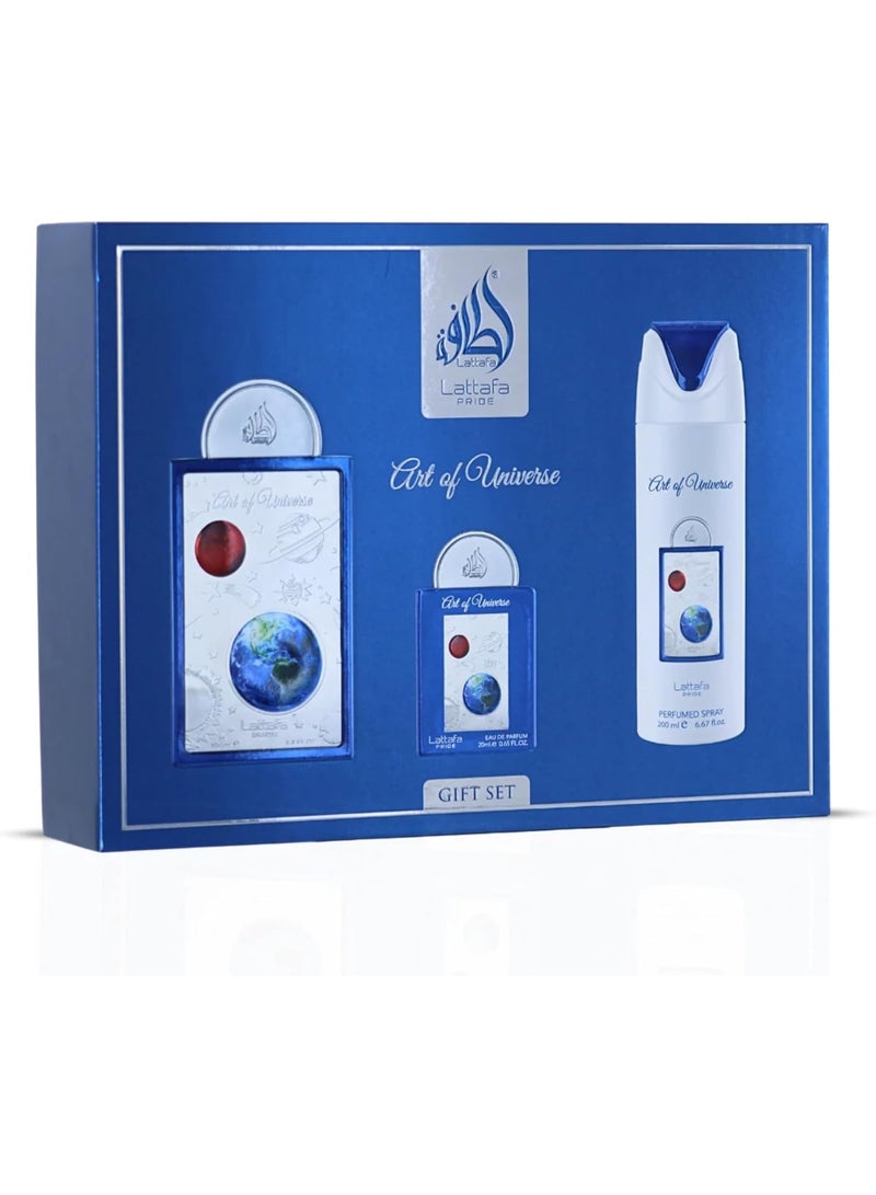 Lattafa Pride Art of Universe 3-Piece Luxury Perfume Gift Set - Image 1