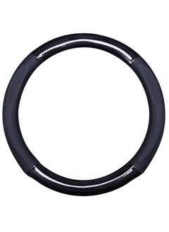 Hawaii Carbon Fiber Leather Car Steering Wheel Cover Universal 38 cm 15 Inches  - Image 1