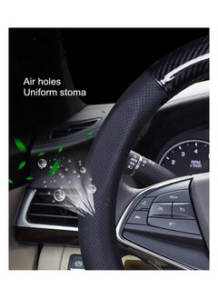Hawaii Carbon Fiber Leather Car Steering Wheel Cover Universal 38 cm 15 Inches  - Image 4