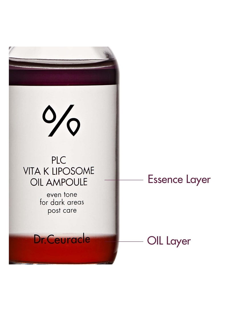 Dr. Ceuracle Vitamin K Liposome Oil AmpouleㅣSpecial Care for Toning, Glowing, Hydration, BrighteningㅣSkin-Friendly Water&Oil Layer FormulaㅣSerum for Dark Area 50ml - Image 3