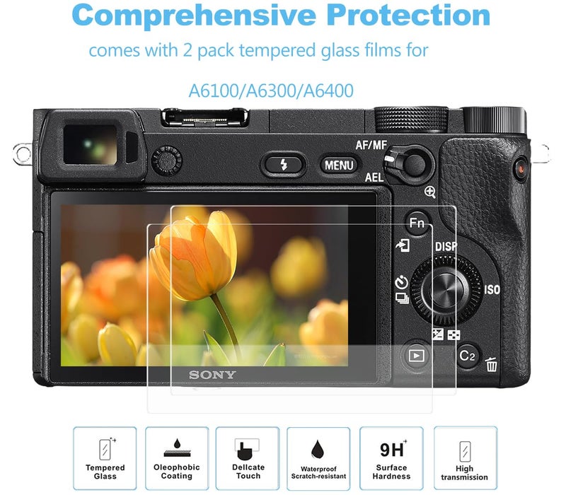 Pocoukate Case for Sony Alpha A6400, A6300, Camera, Soft Silicone Protective Cover Skin with Screen Protector Accessories for Sony Alpha A6400 / 6300 Digital Camera Silicone Cas - Pink - Image 2