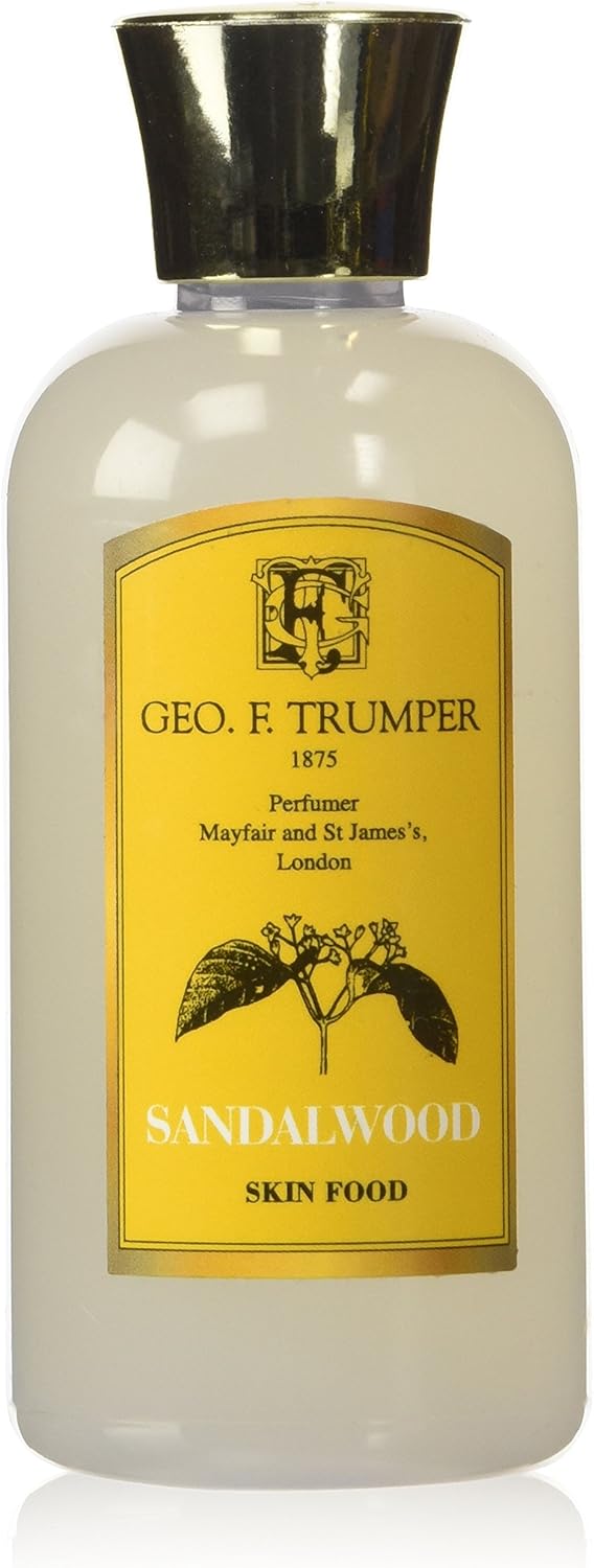 Geo F Trumper Sandalwood Skin Food Pre and Post Shave Gel Lotion 100 ml - Image 1