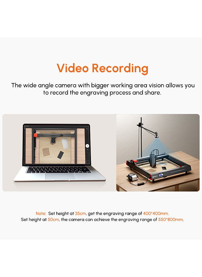 AlgoLaser - ALSC 1.0 Camera 550x 800mm Photography Area Precise Positioning Support Multitask Operation Video Record Trace Image for AlgoLaser Alpha/Delta/DIY KIT Laser Engraving Machine - Image 1
